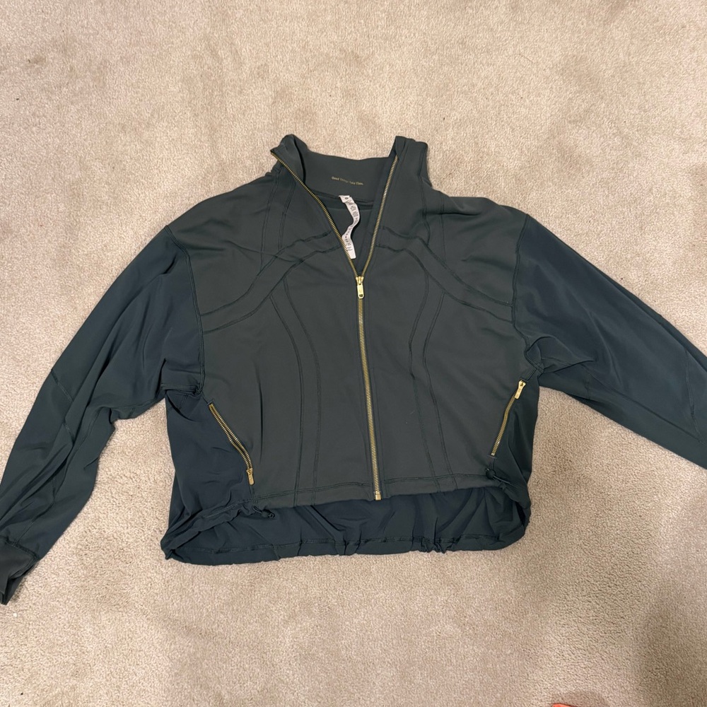 Lululemon Green and Gold Zip-Up
